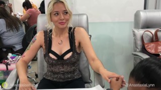 Moja dziewczyna kontroluje moją zabawkę publicznie! Piękny czas agonii i orgazm! Anastaxia Lynn