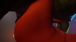 Scalie Reptile (Corbac) Orgazm razem z facetem (seks gejowski) | Wild Life Furry